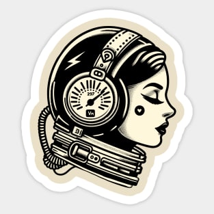 Vu Meter Astronaut Girl Sticker